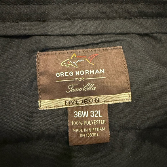 Black Greg Norman Five Iron Golf Pants Size 36W/32L - Picture 3 of 10